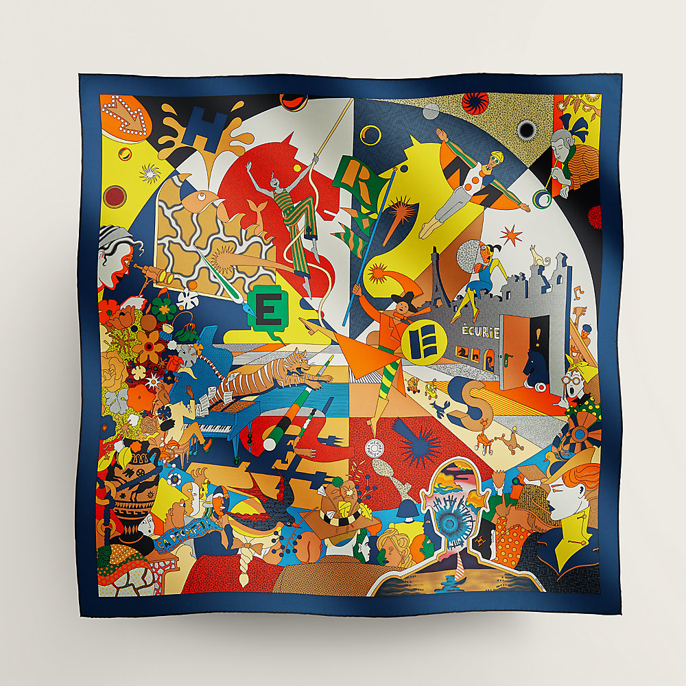 シルク 100%【HERMES】Ca Decoiffe !  スカーフ90 Ca Decoiffe ! scarf 90 | Hermès USA